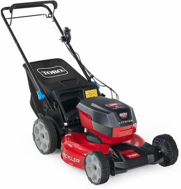 Pillowle Toro Super Recycler 21-inch 60V battery lawn mower with grass collection bag and adjustable cutting height
