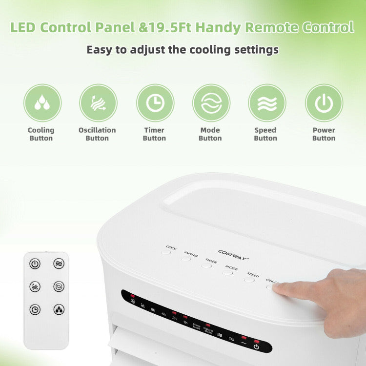 4-in-1 Portable Air Conditioner & Evaporative Air Cooler with Timer and 3 Modes