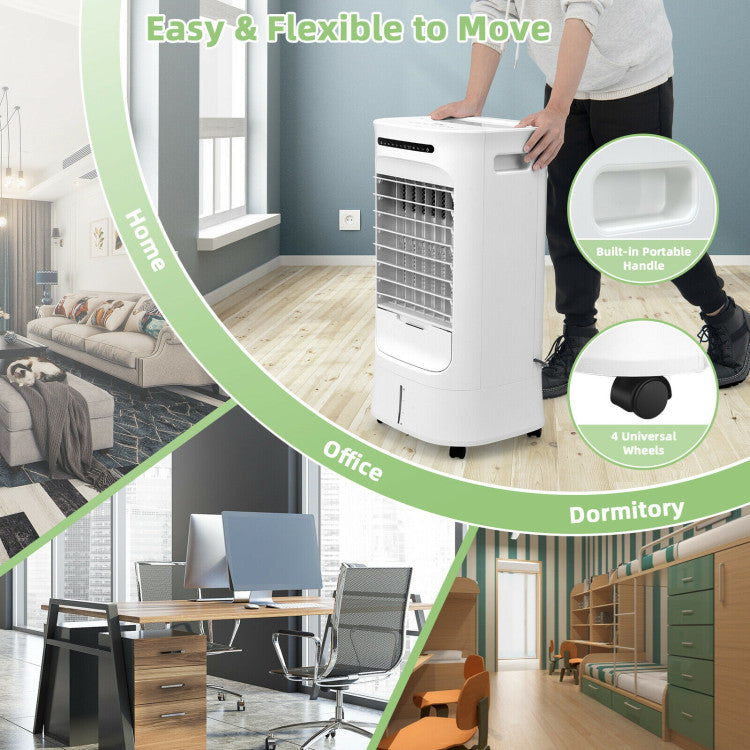 4-in-1 Portable Air Conditioner & Evaporative Air Cooler with Timer and 3 Modes