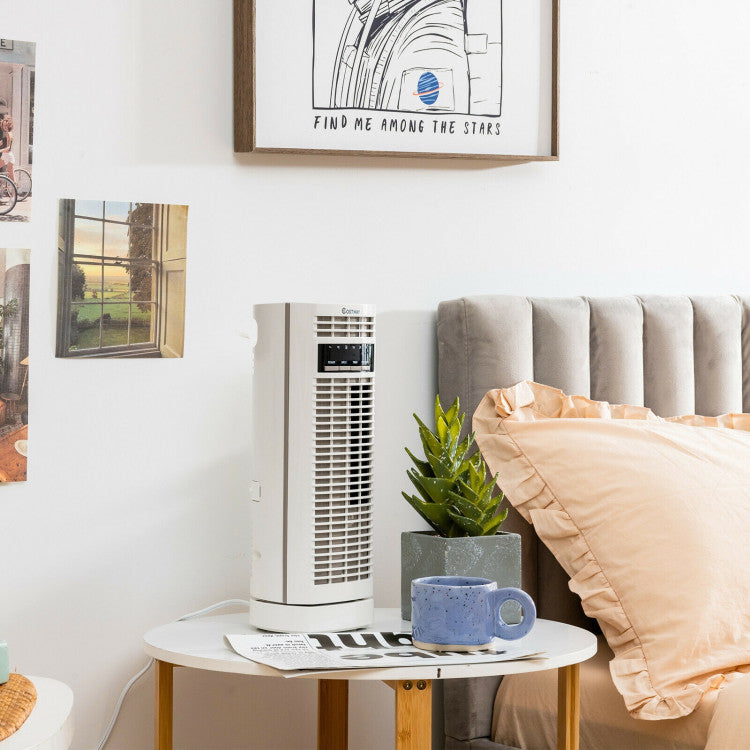 14 Inch Mini Oscillating Tower Fan Electric Desk Fan with 3 Speed and Timer