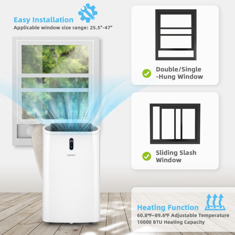 14000 BTU(Ashrae) Portable Air Conditioner with APP and WiFi Control