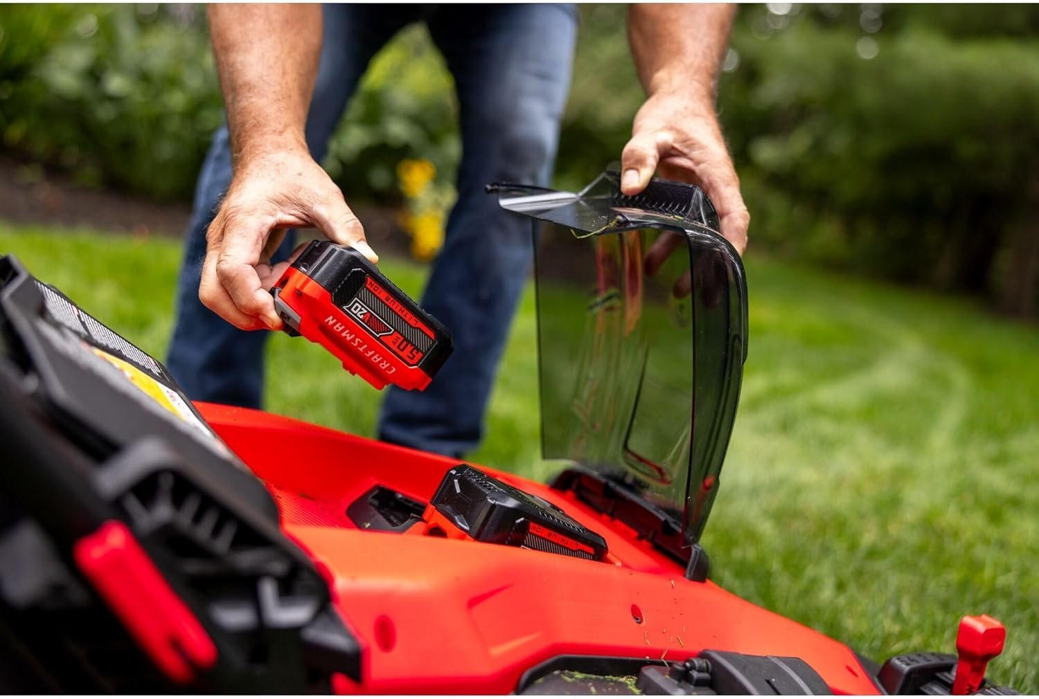 CRAFTSMAN V20 Cordless Push Lawn Mower – 20-Inch Deck