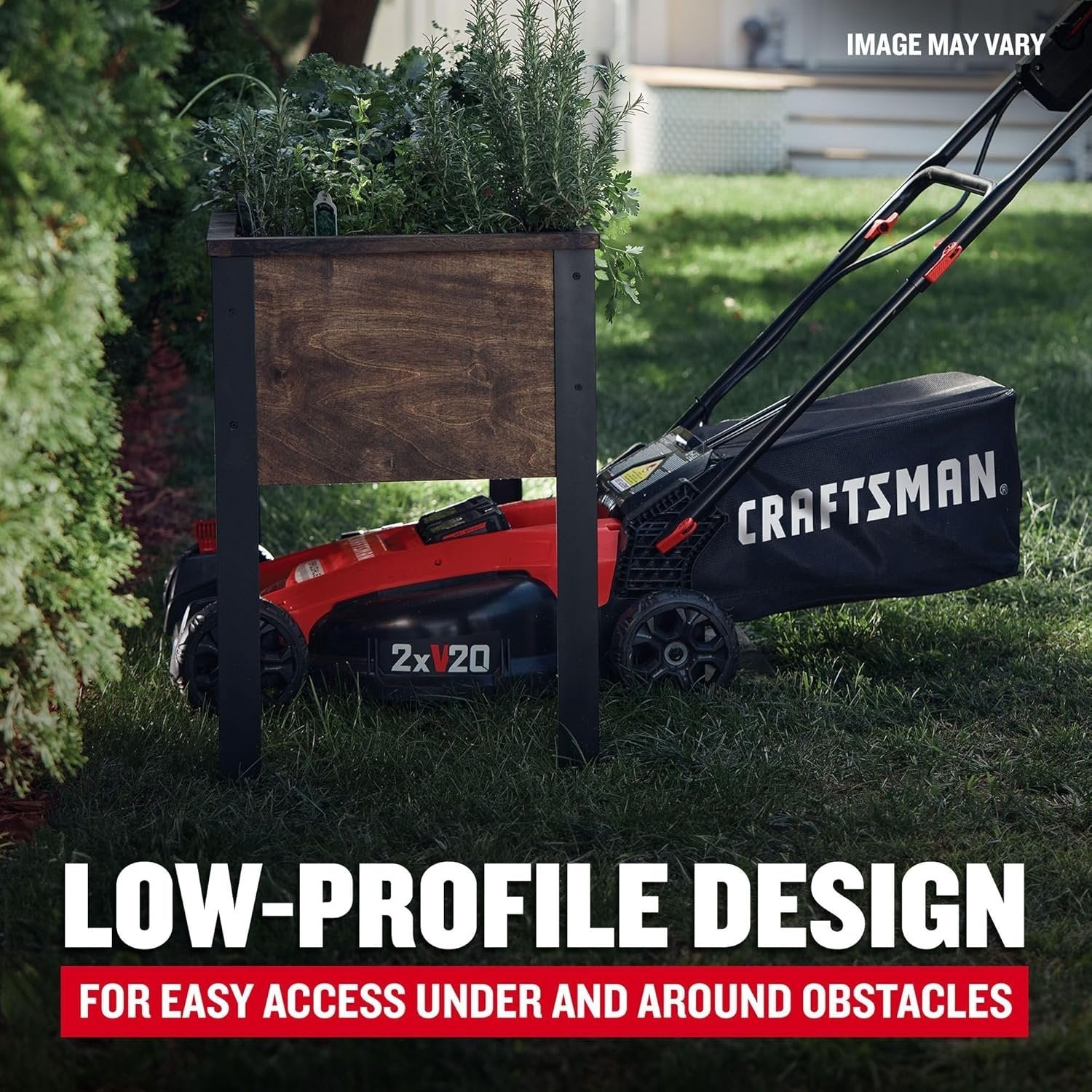 CRAFTSMAN V20 Cordless Push Lawn Mower – 20-Inch Deck