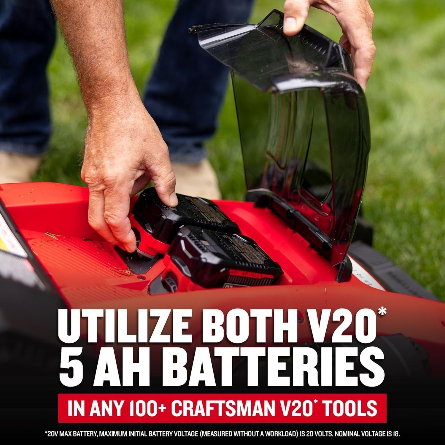 CRAFTSMAN V20 Cordless Push Lawn Mower – 20-Inch Deck