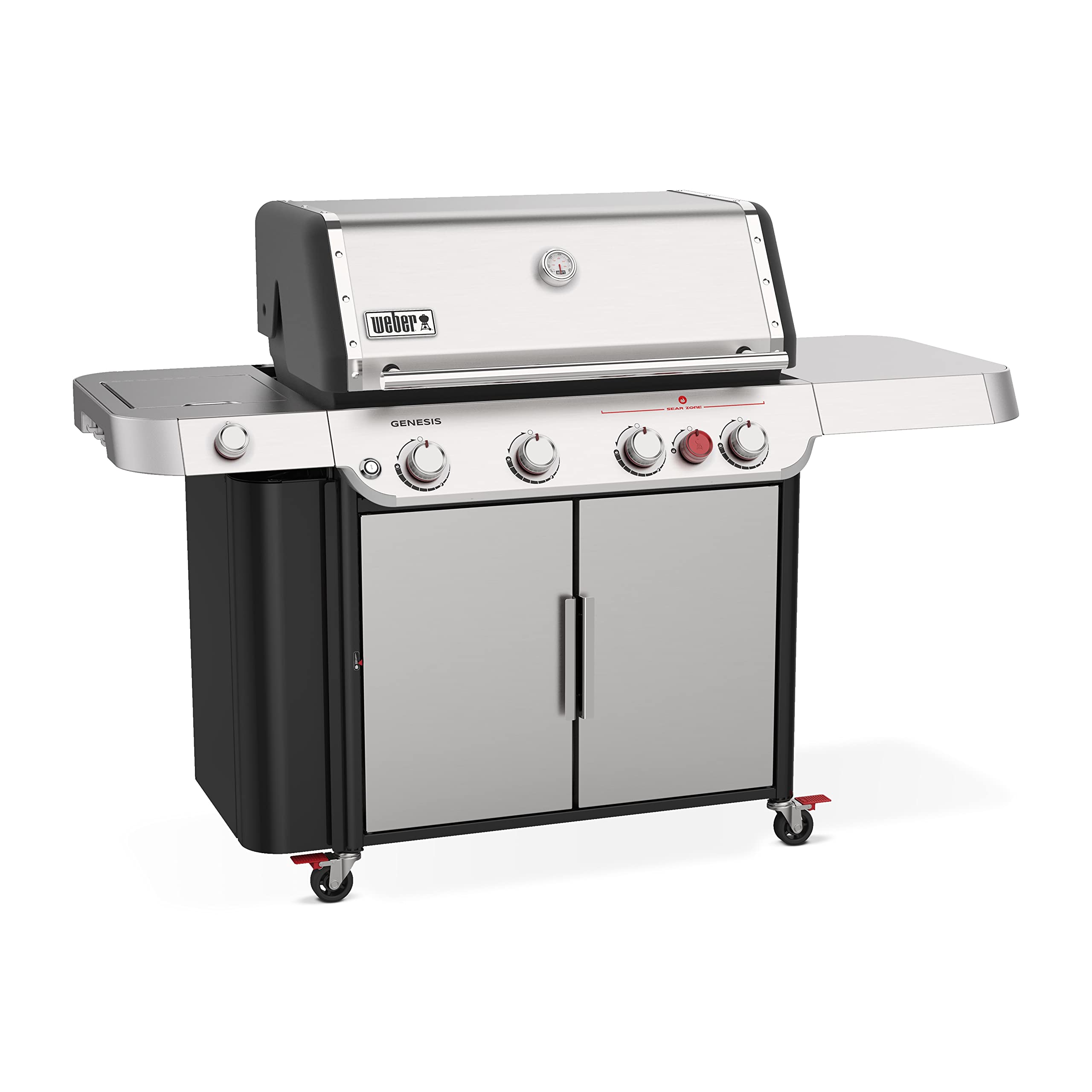 Weber Genesis S-435 Gas Grill, Propane Grill, Stainless Steel BBQ Grill