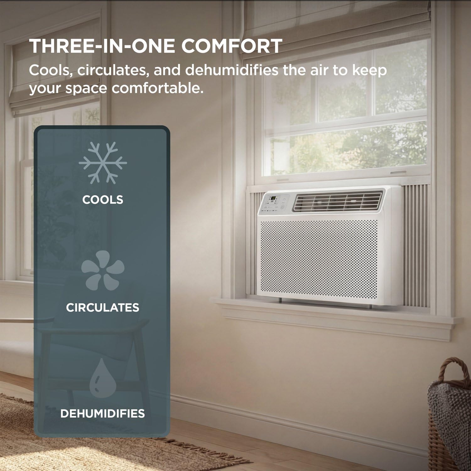 TCL 14,000 BTU Smart Window Air Conditioner, Fan, & Dehumidifier, Wi-Fi