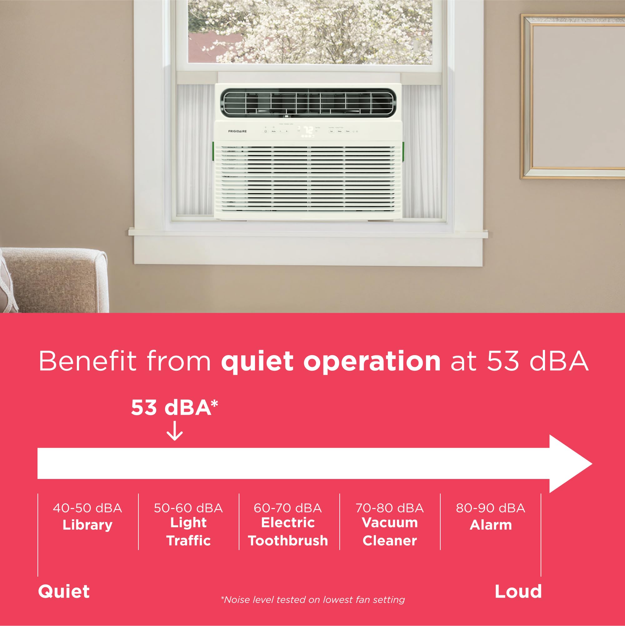 10,000 BTU Smart Window Air Conditioner with Wi-Fi, Cools Up to 450 Sq. Ft., Remote Control, Quiet Operation