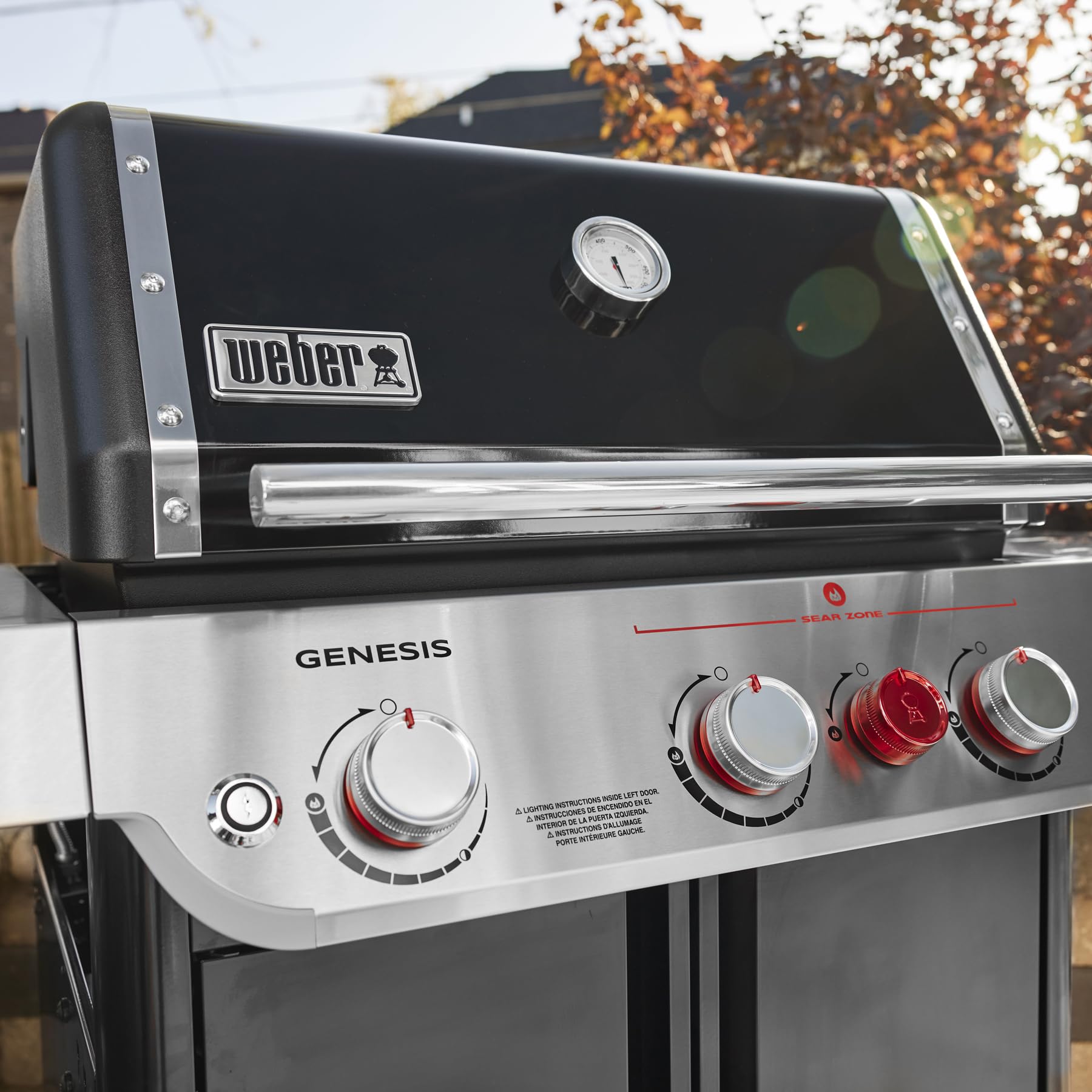 Weber Genesis E-325 Gas Grill for Outdoor Cooking, Natural Gas, Black