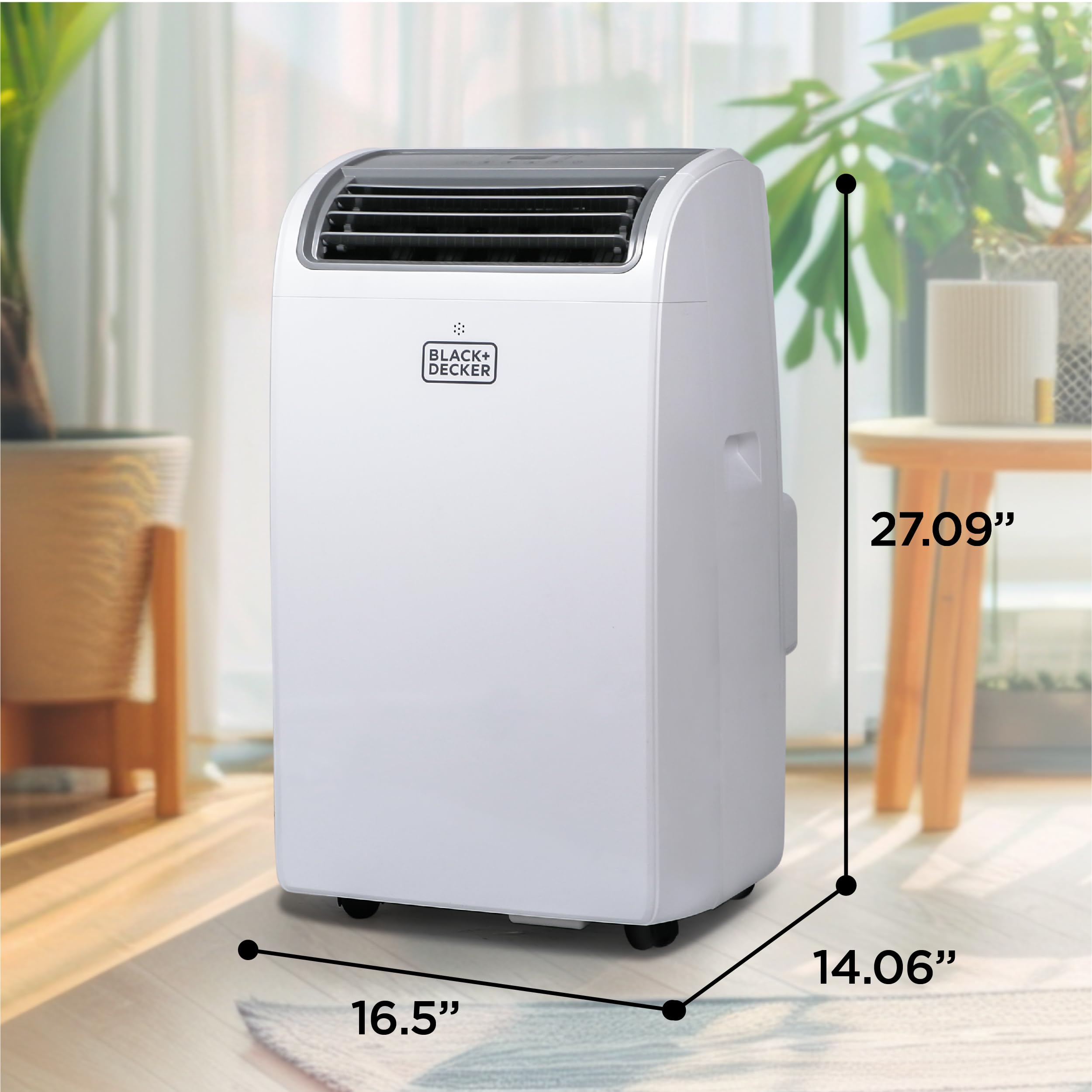 BLACK+DECKER Smart Portable Air Conditioner with Heat, 14,000 BTU, White