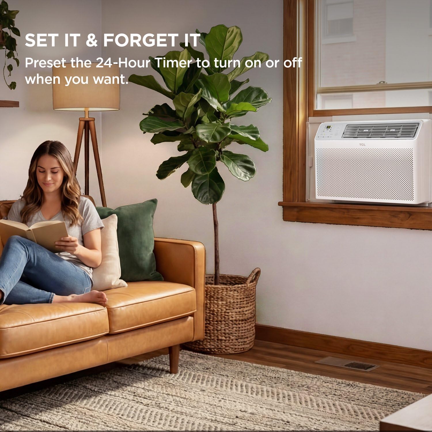 TCL 14,000 BTU Smart Window Air Conditioner, Fan, & Dehumidifier, Wi-Fi