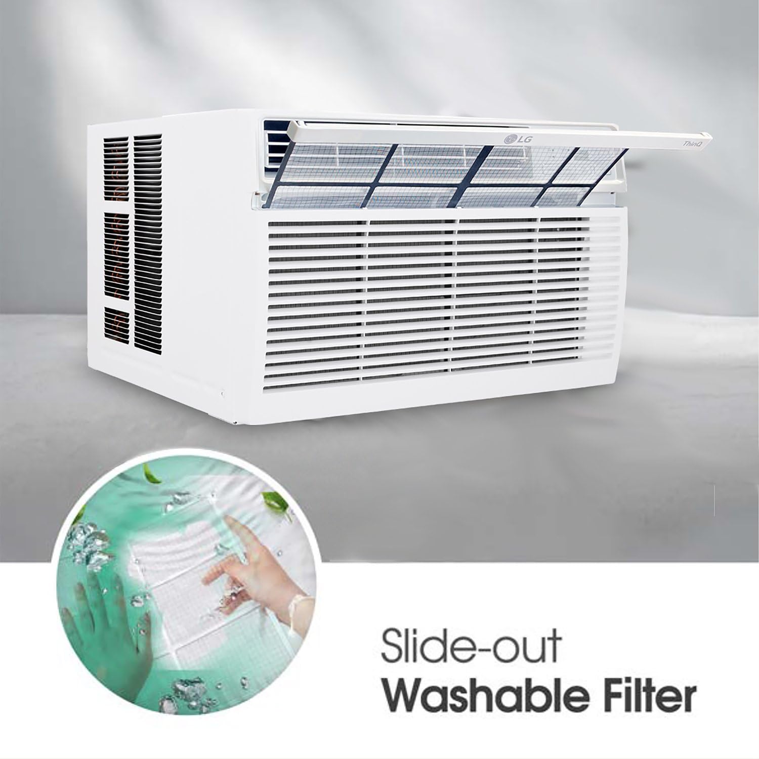 8,000 Window Air Conditioner, 115V, 350 Sq.Ft. (14' x 25' Room Size), Quiet Operation, Electronic Control with Remote