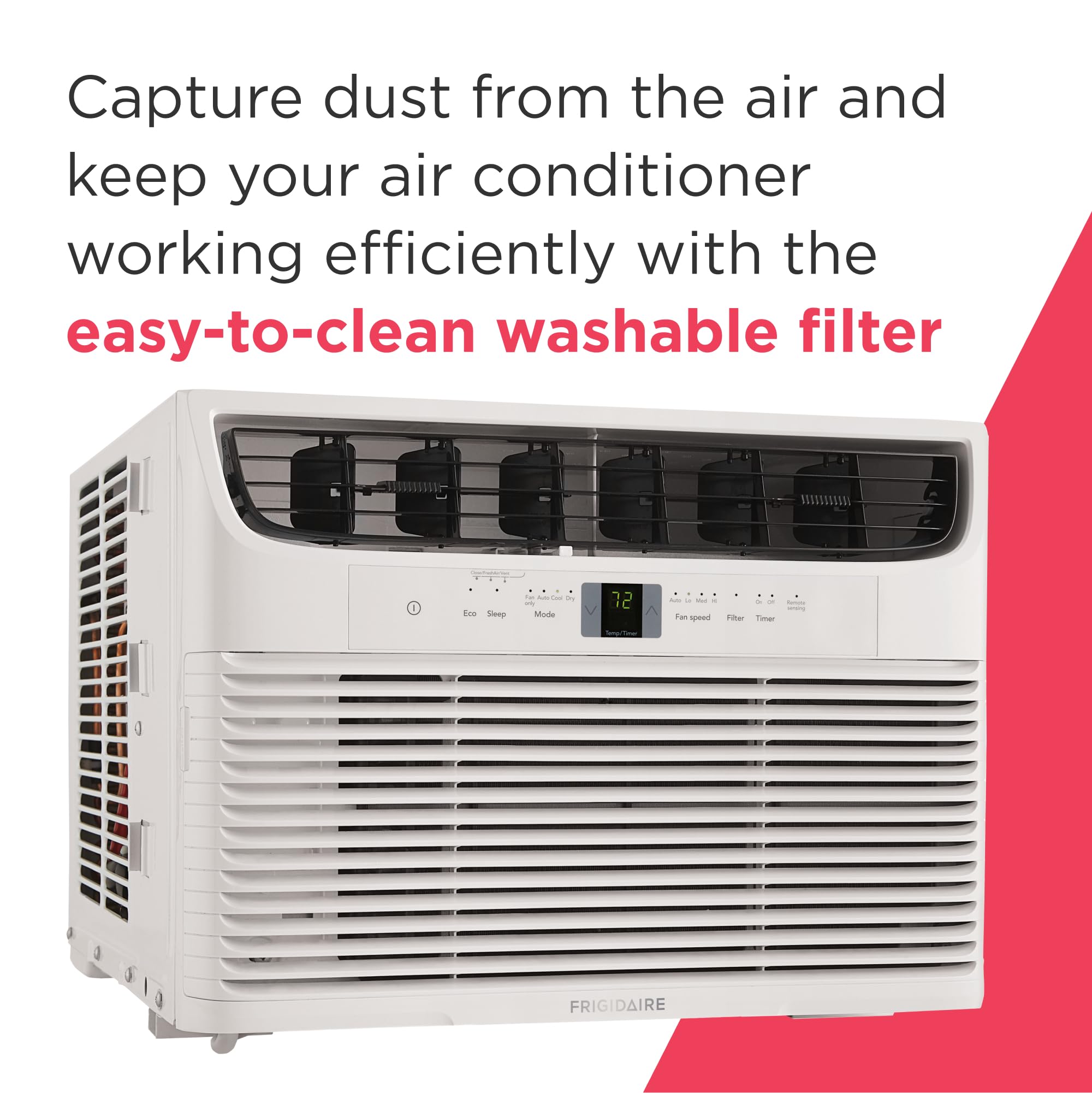 12,000 BTU Window Air Conditioner with Remote Control, Cools Up to 550 Sq. Ft., Quiet Operation, Eco Mode