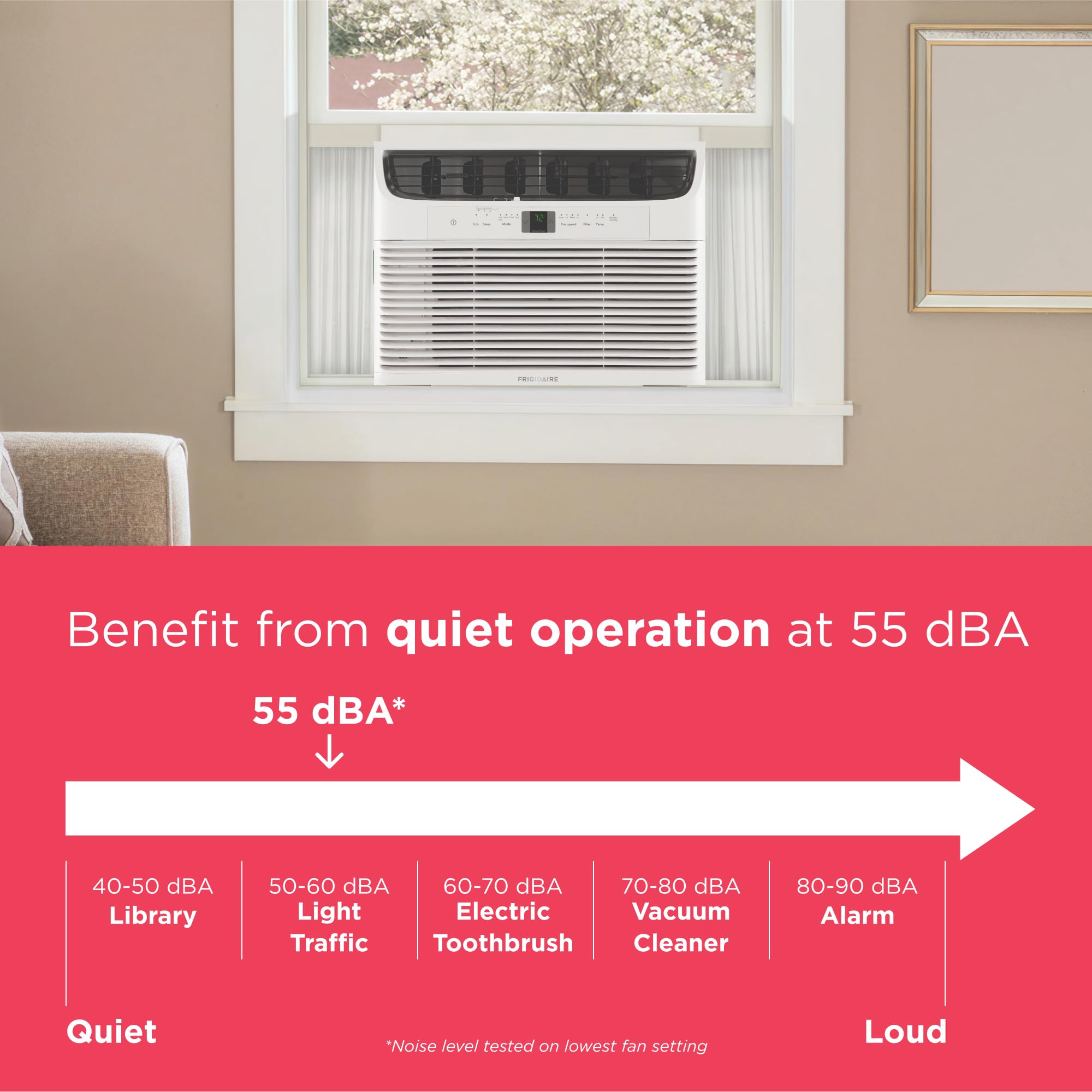 12,000 BTU Window Air Conditioner with Remote Control, Cools Up to 550 Sq. Ft., Quiet Operation, Eco Mode