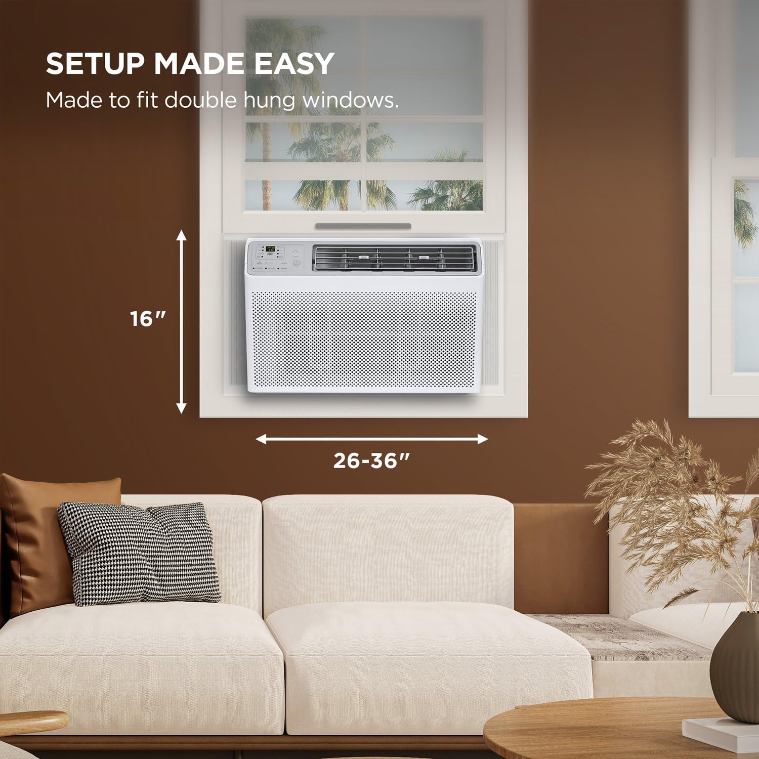 TCL 14,000 BTU Smart Window Air Conditioner, Fan, & Dehumidifier, Wi-Fi