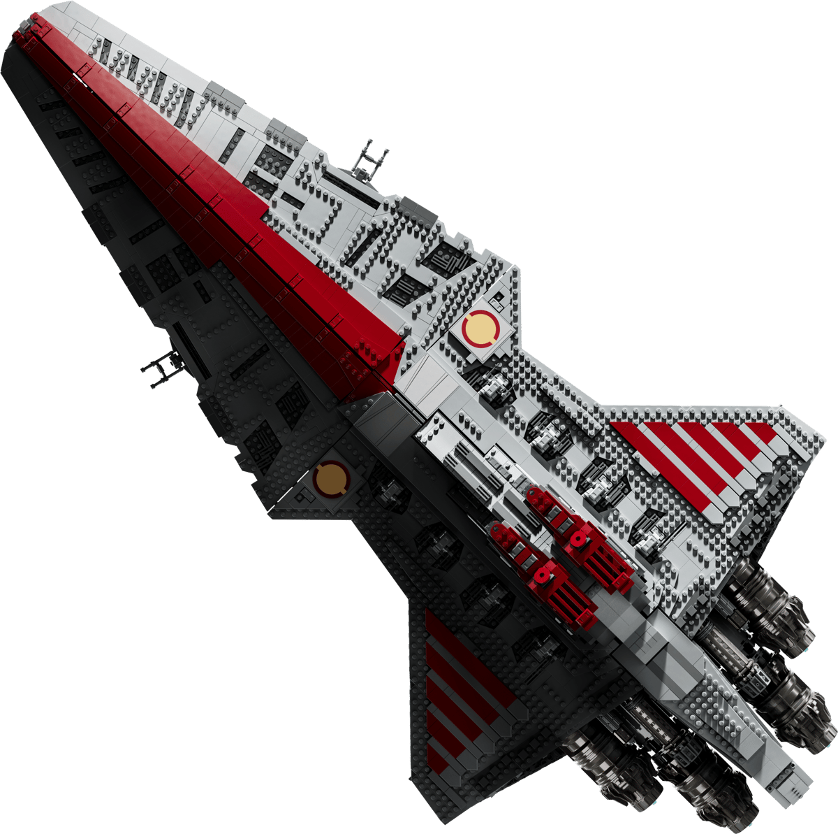 LEGO Star Wars 75367 Venator-Class Republic Attack Cruiser decorative vase by Pillowle, featuring detailed spaceship design.