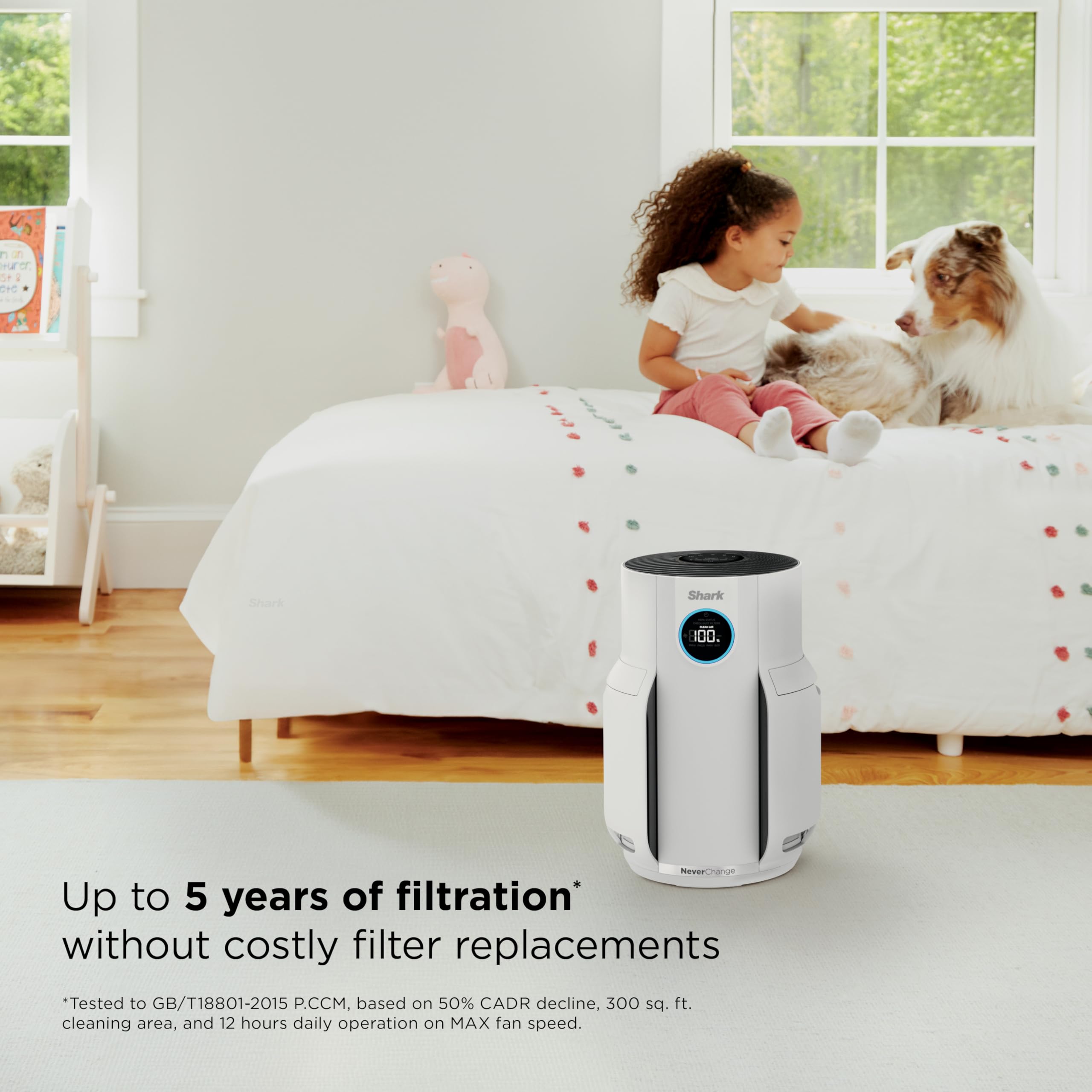 NeverChange Air Purifier Max with Odor Neutralizer, HP302, Dove
