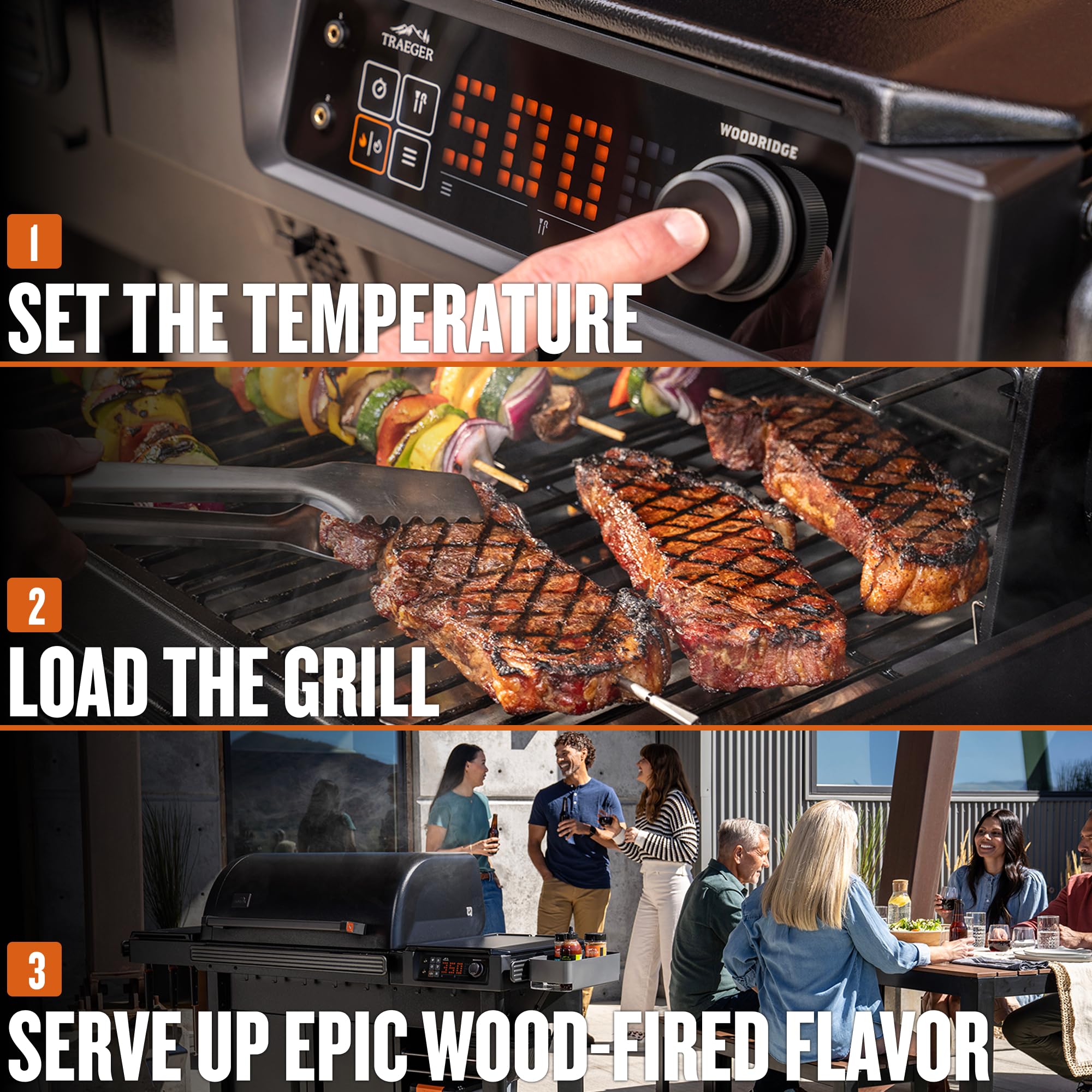 Traeger Woodridge Pro Plus Wood Pellet Grill & Smoker, 970 Sq In, WiFi
