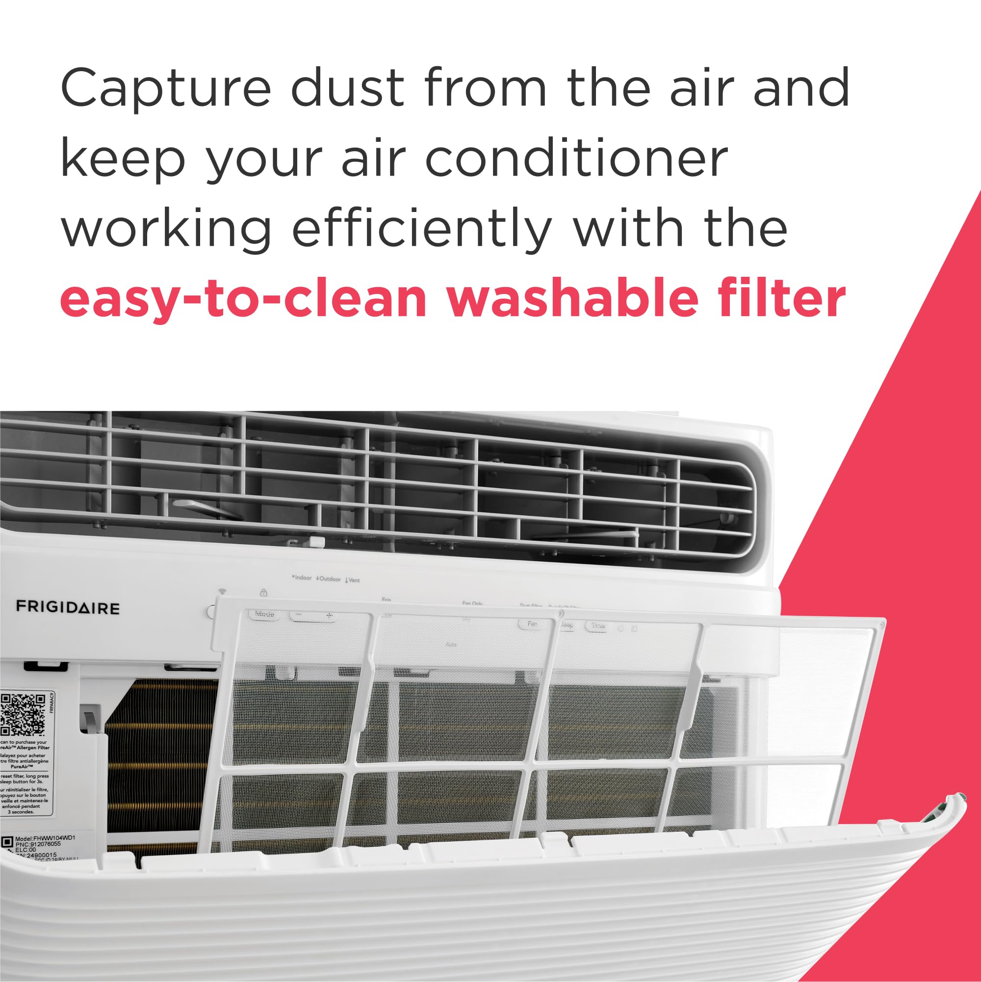 10,000 BTU Smart Window Air Conditioner with Wi-Fi, Cools Up to 450 Sq. Ft., Remote Control, Quiet Operation