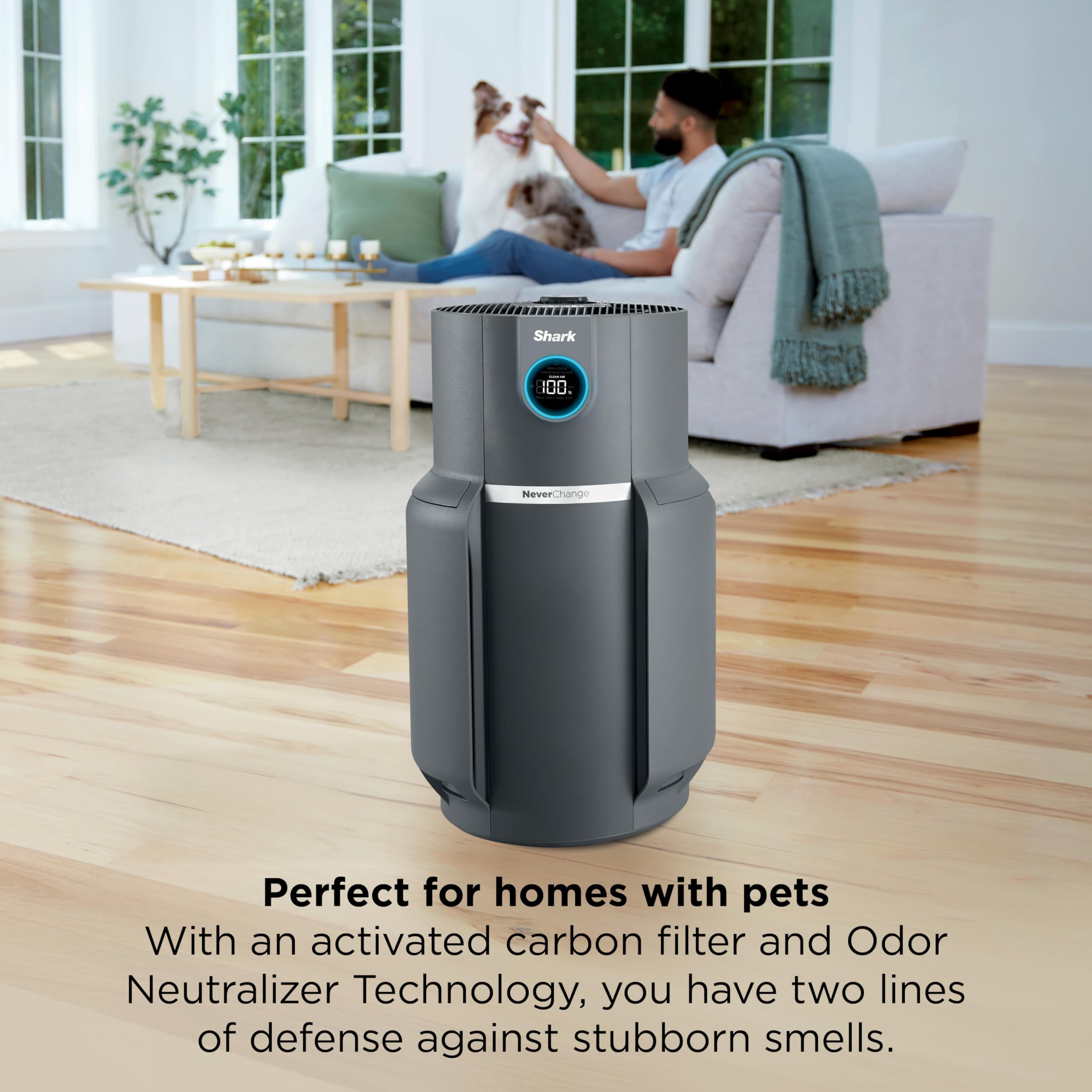 NeverChange Air Purifier Max with Odor Neutralizer, HP302, Dove