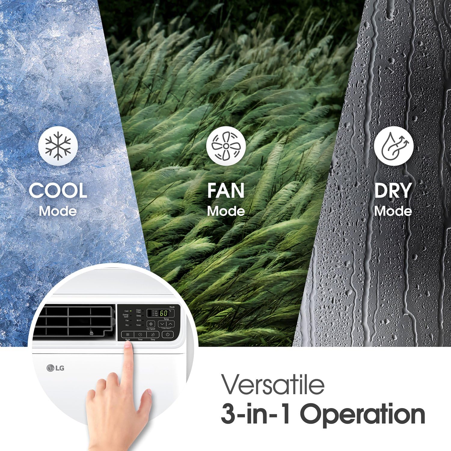 LG 14,000 BTU DUAL Inverter Smart Window Air Conditioner, 115V, Cools 800 Sq. Ft. for Bedroom, Living Room