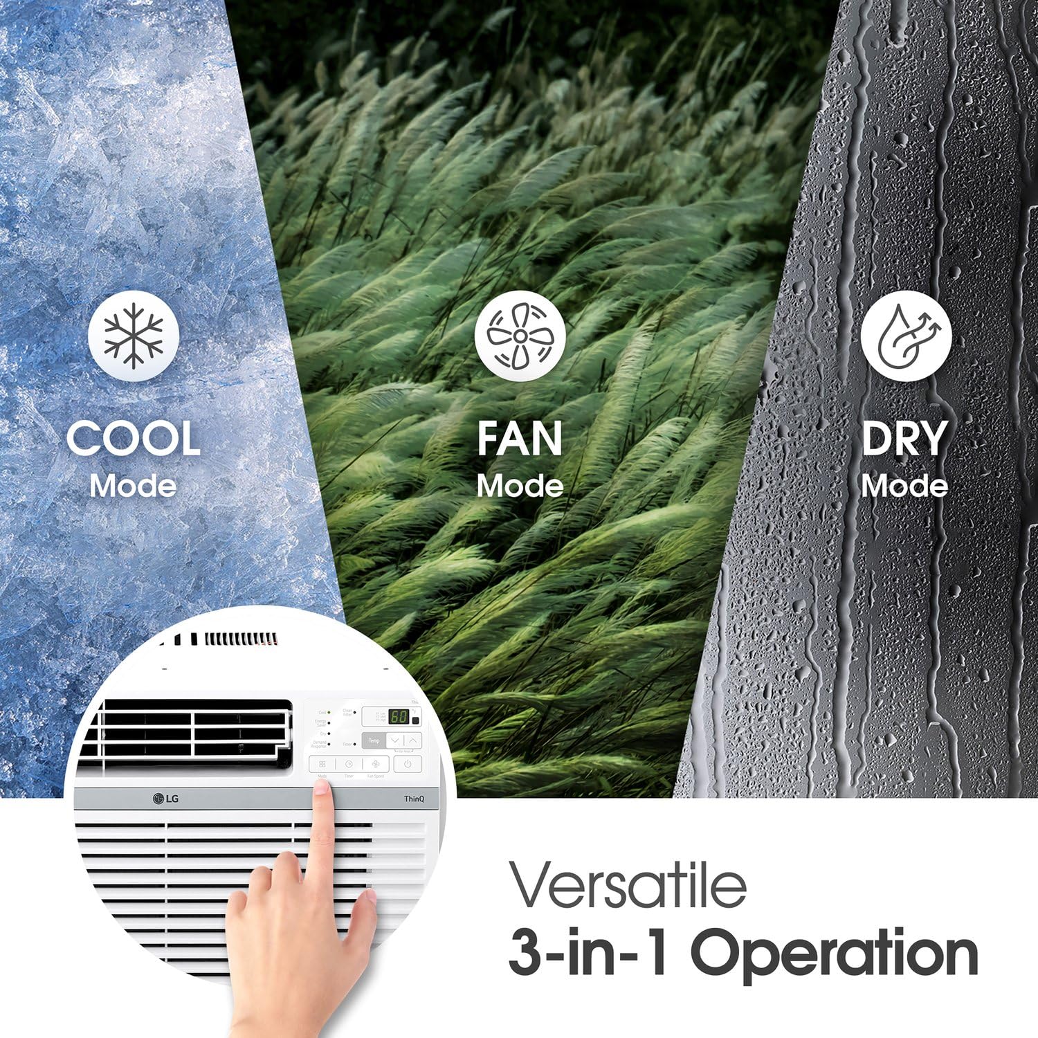 8,000 Window Air Conditioner, 115V, 350 Sq.Ft. (14' x 25' Room Size), Quiet Operation, Electronic Control with Remote