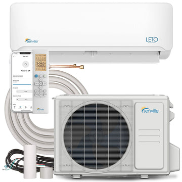 LETO Mini Split Air Conditioner, Heat Pump, White, 24000 BTU