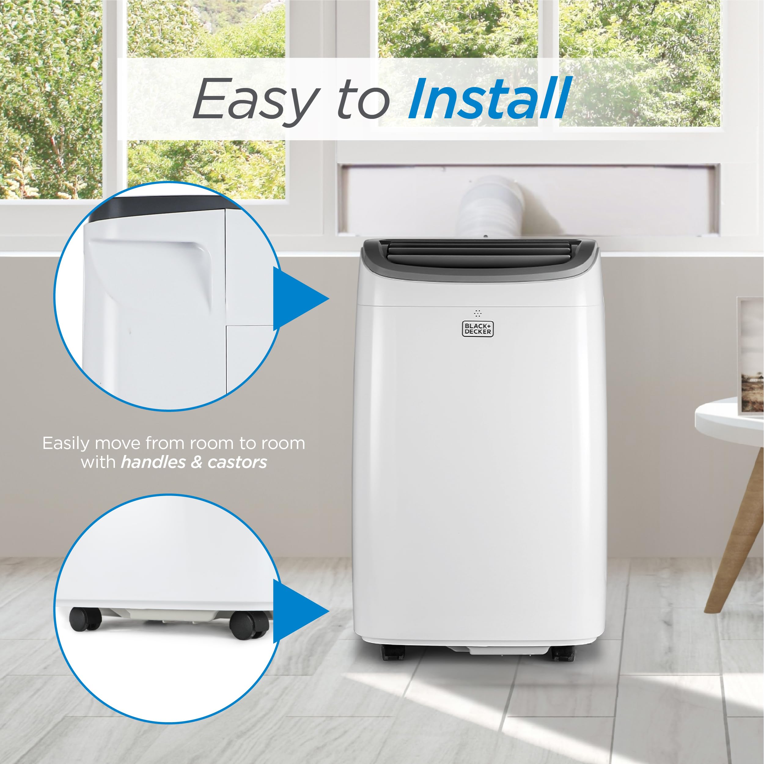 BLACK+DECKER Portable Air Conditioner, 10,000 BTU, BPACT10WT, White