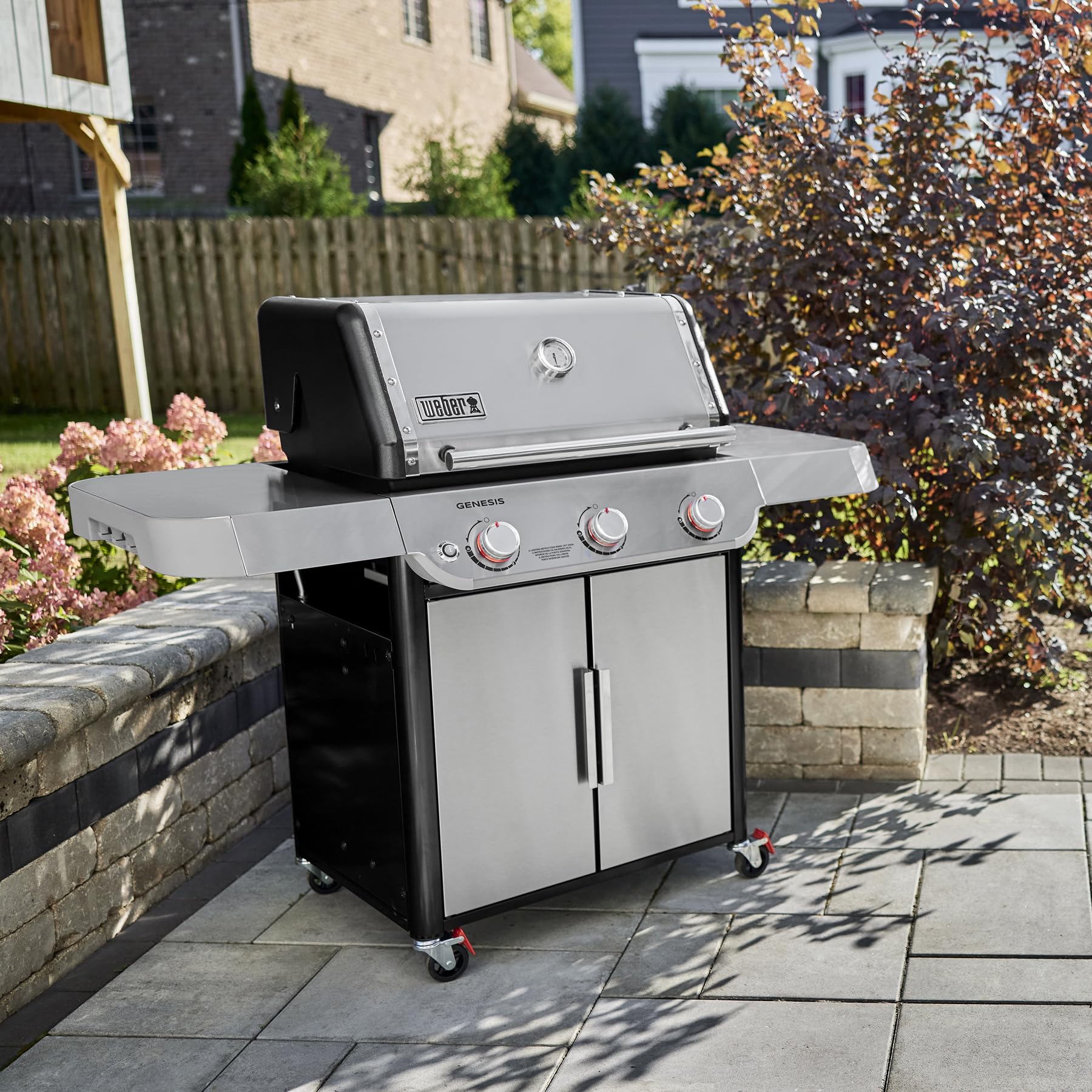 Weber Genesis S-315 Grill, Natural Gas Grill, Stainless Steel BBQ Grill