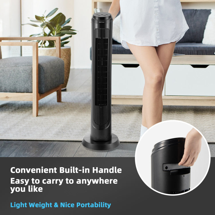 40 Inch Tower Fan with Remote 75˚ Oscillating Fan with 3 Wind Modes and 4 Wind Speeds
