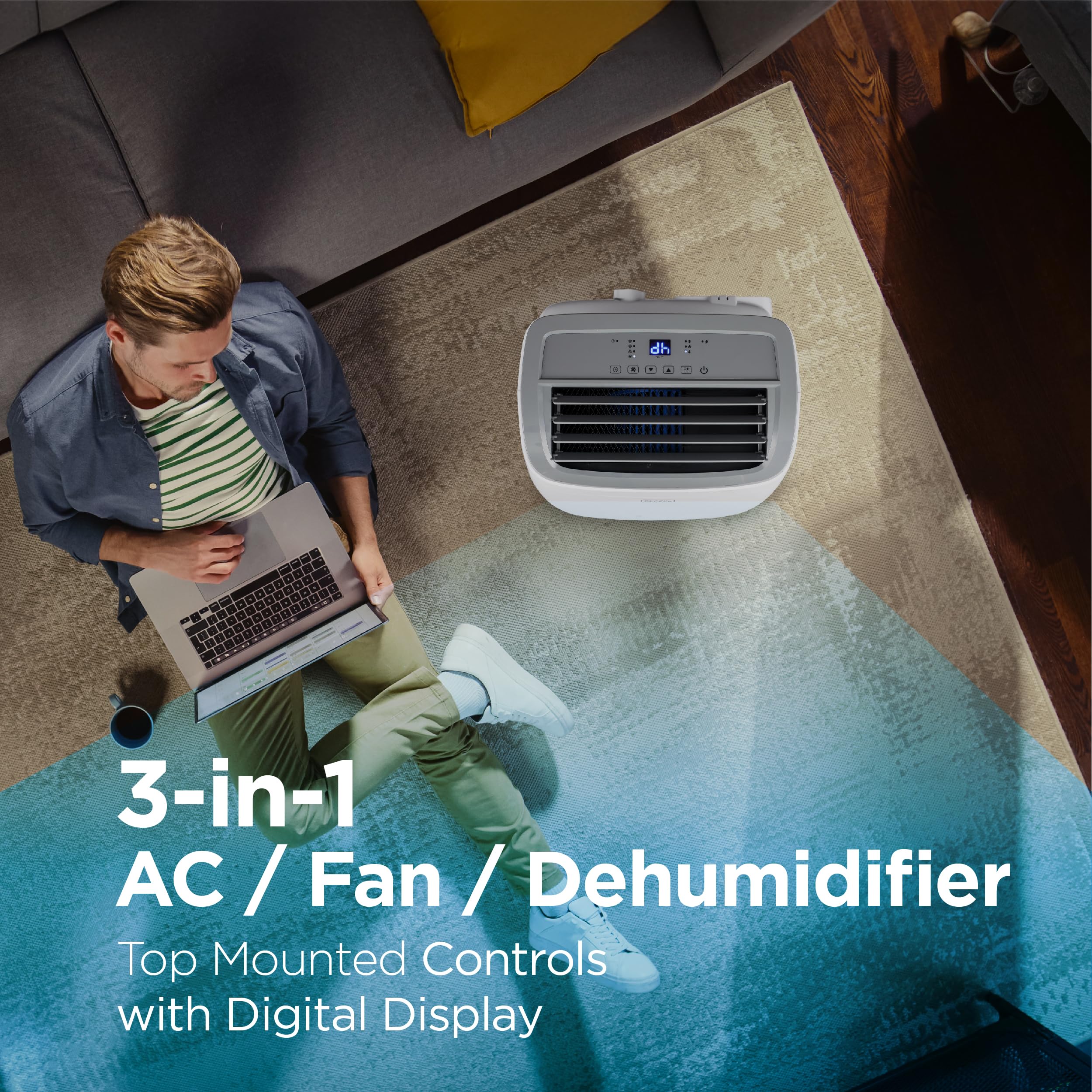 BLACK+DECKER Portable Air Conditioner, 10,000 BTU, BPACT10WT, White