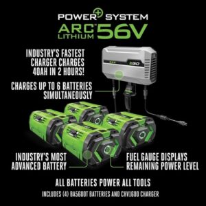 EGO Power+ Zero-Turn Riding Mower – 42-Inch Deck, 56V Lithium Battery (Charger Included)