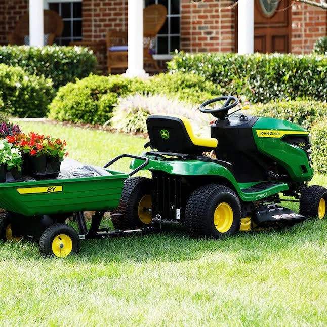 John Deere S100 Riding Lawn Mower – 17.5 HP Gas Engine, Hydrostatic Drive