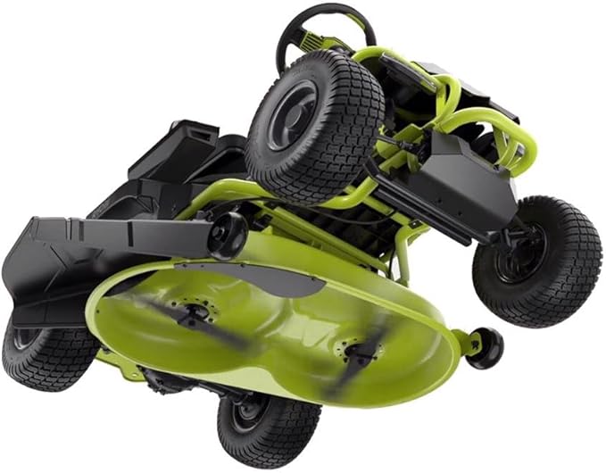 Ryobi Electric Riding Lawn Mower – 38-Inch Deck, Rear Engine