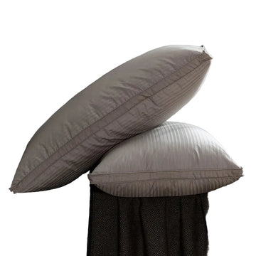 100% Goose Down Pillow with Cotton Cover — Hotel Soft Neck Support