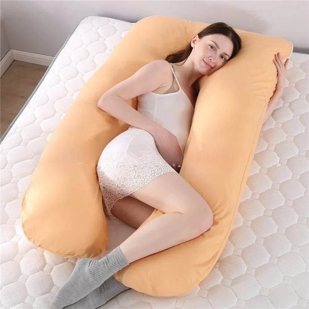U-Shape Maternity Pillow Cover Cotton — Soft Side Sleeper Pillowcase