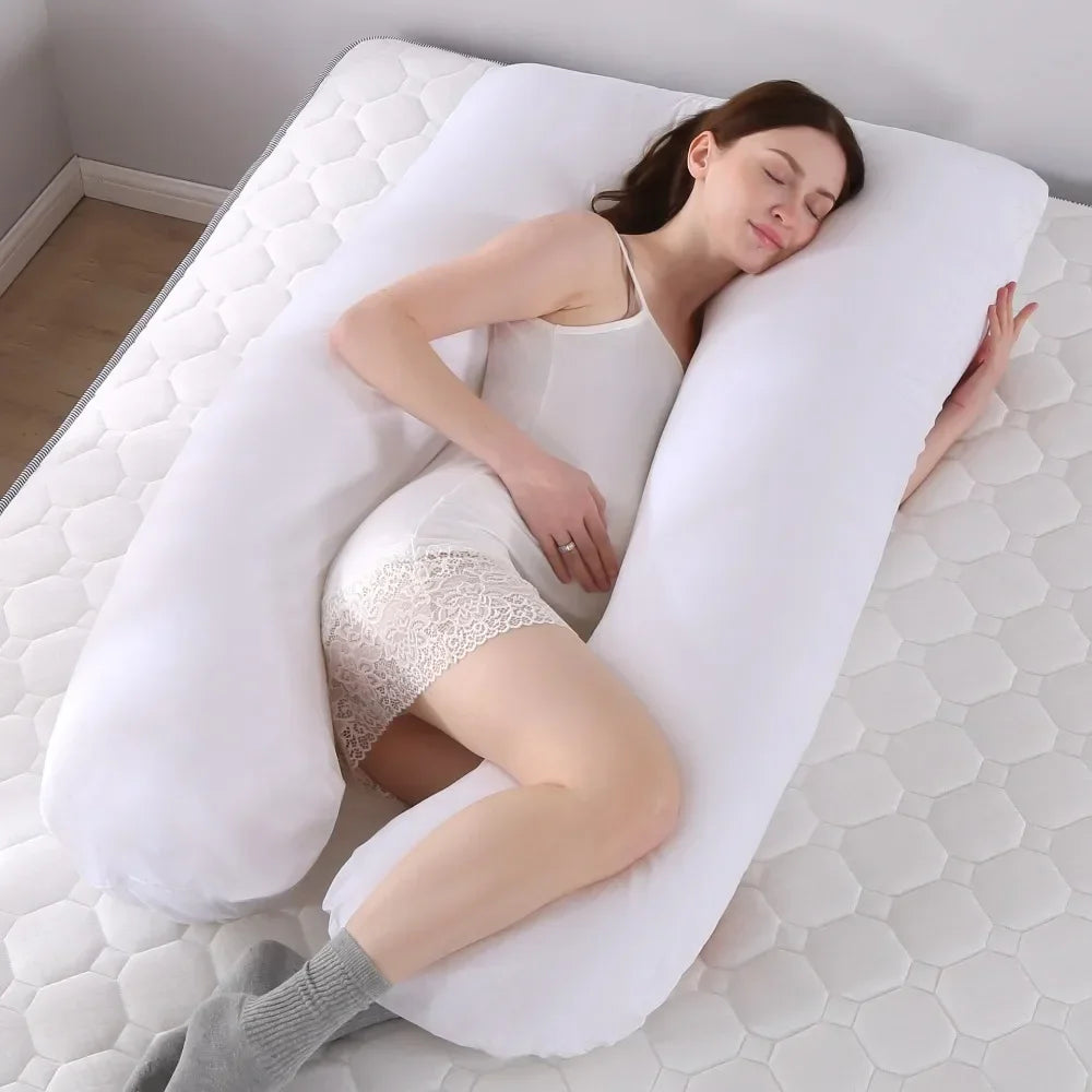 U-Shape Maternity Pillow Cover Cotton — Soft Side Sleeper Pillowcase