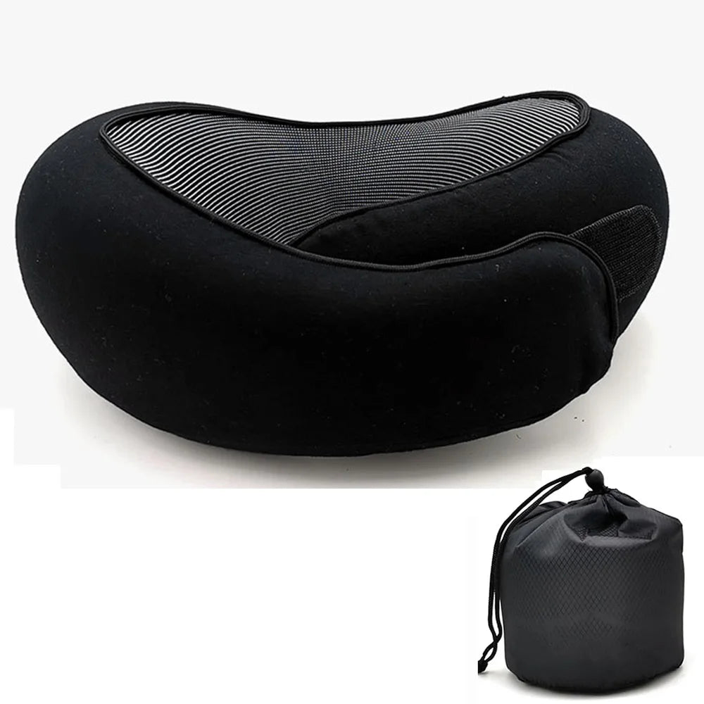 Memory Foam U‑Shaped Travel Neck Pillow with Soft Support