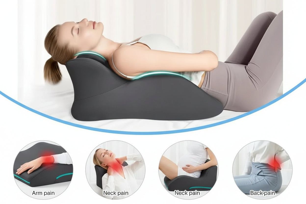Ergonomic Multi‑Position Memory Foam Wedge Pillow with Cover