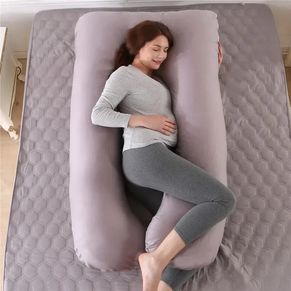 U-Shape Maternity Pillow Cover Cotton — Soft Side Sleeper Pillowcase