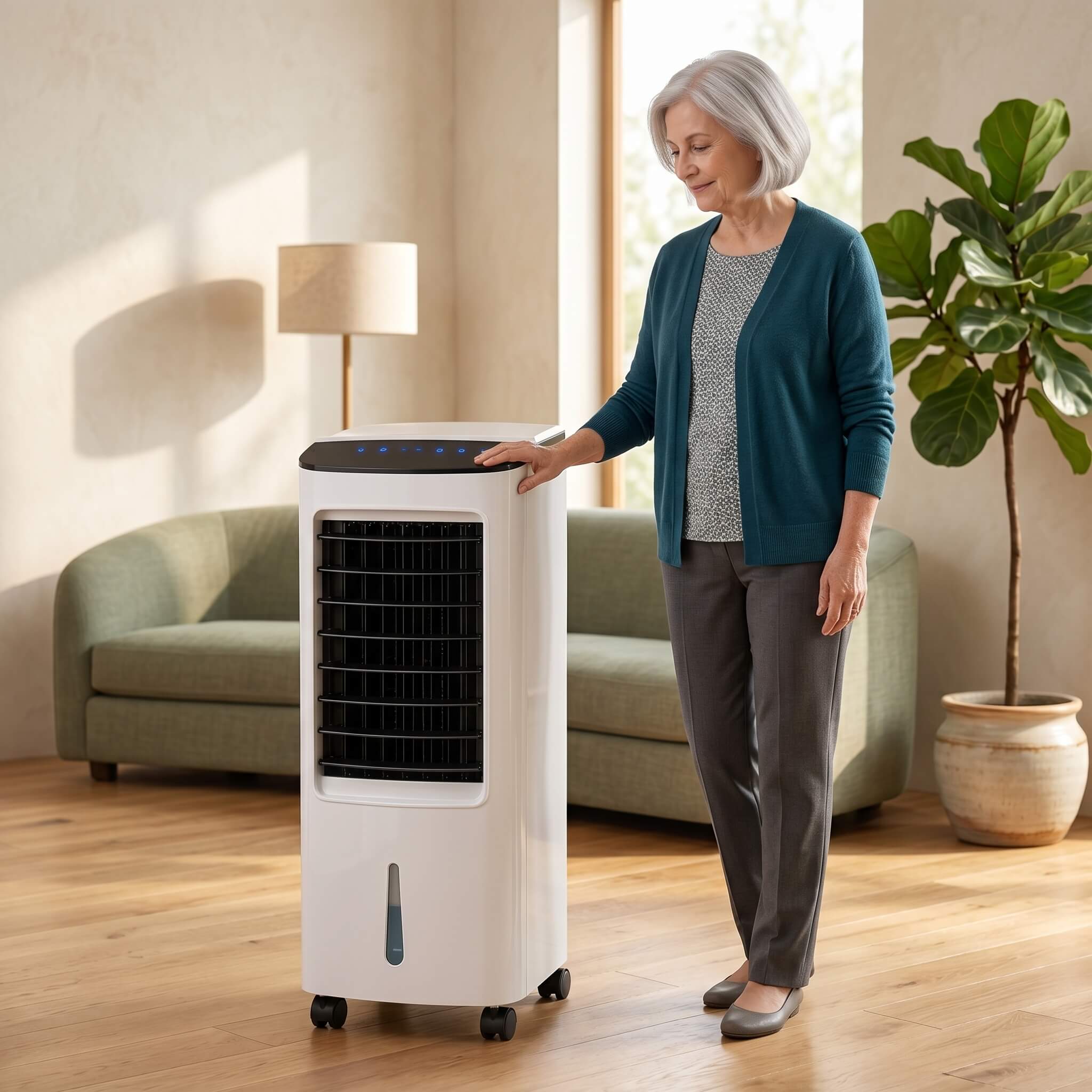Portable Air Conditioner Stand Up Room Cooler Indoor AC Unit ( Windowless ) for Bedroom, Home & Office