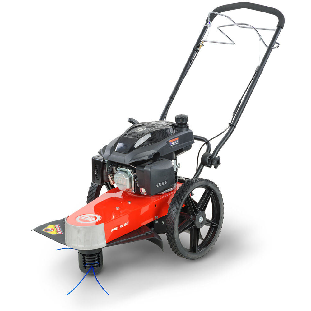 DR Power PRO XLSP 22-inch gas self-propelled trimmer mower for lawn trimming and yard maintenance.